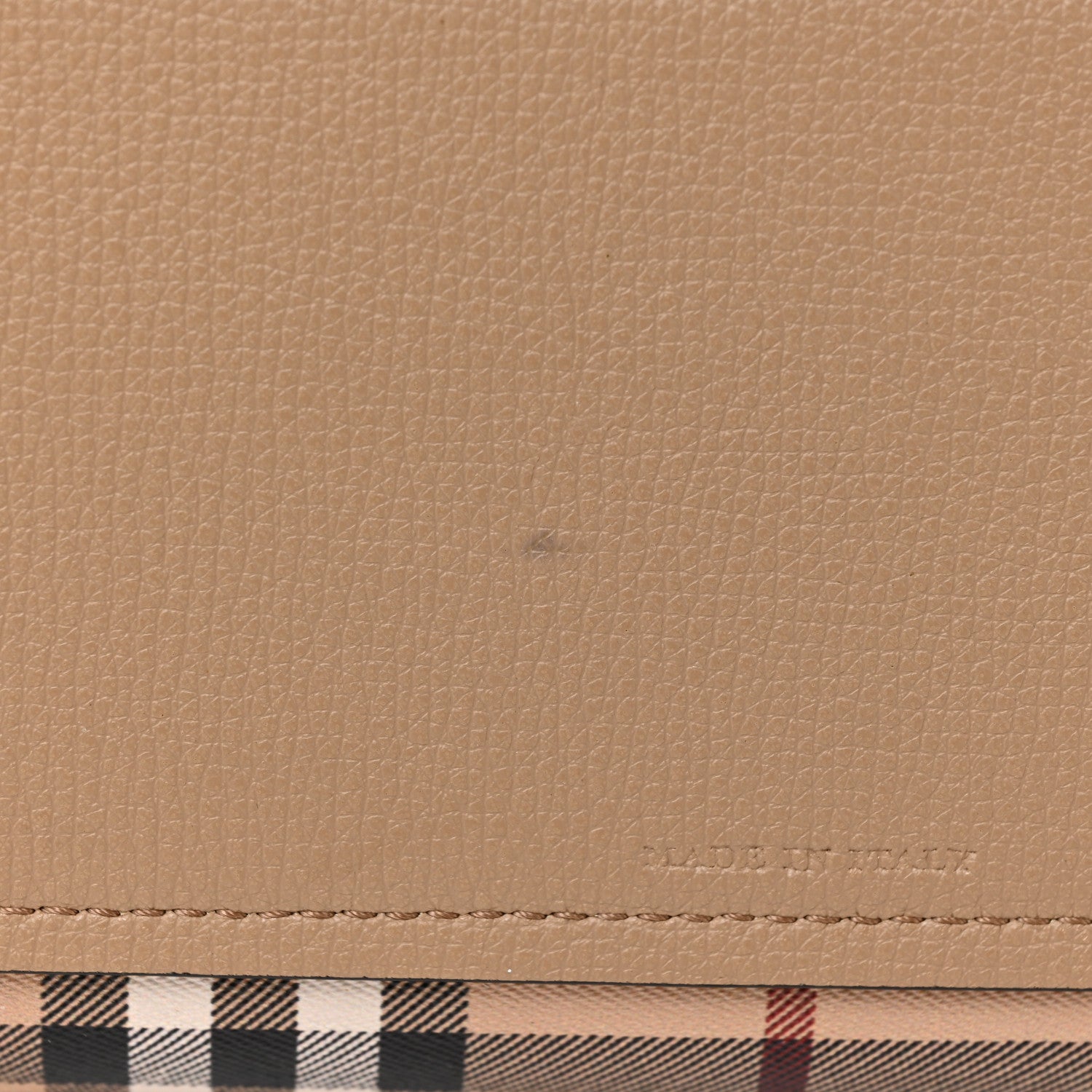 Burberry Grainy Calfskin Haymarket Check Small Reversible Tote Mid Camel 23 of 23