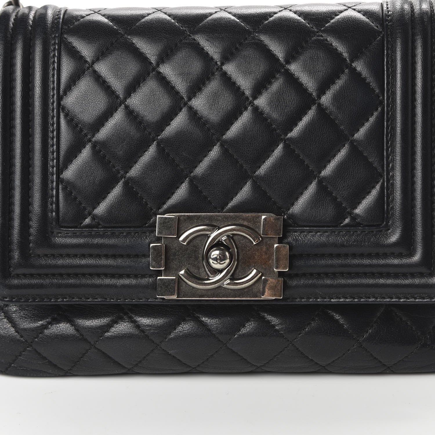 Chanel Lambskin Quilted Small Accordion Boy Flap Black 10 of 10
