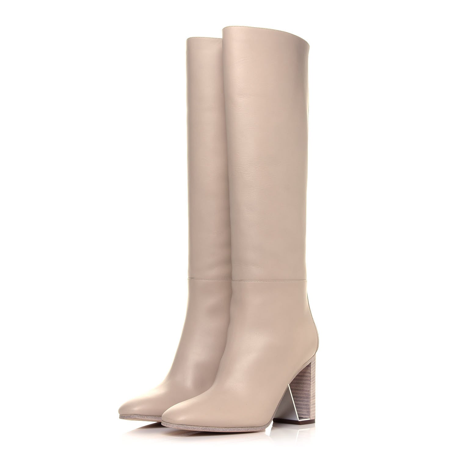 Hermes Calfskin Britney Boots 40 Beige 3 of 8