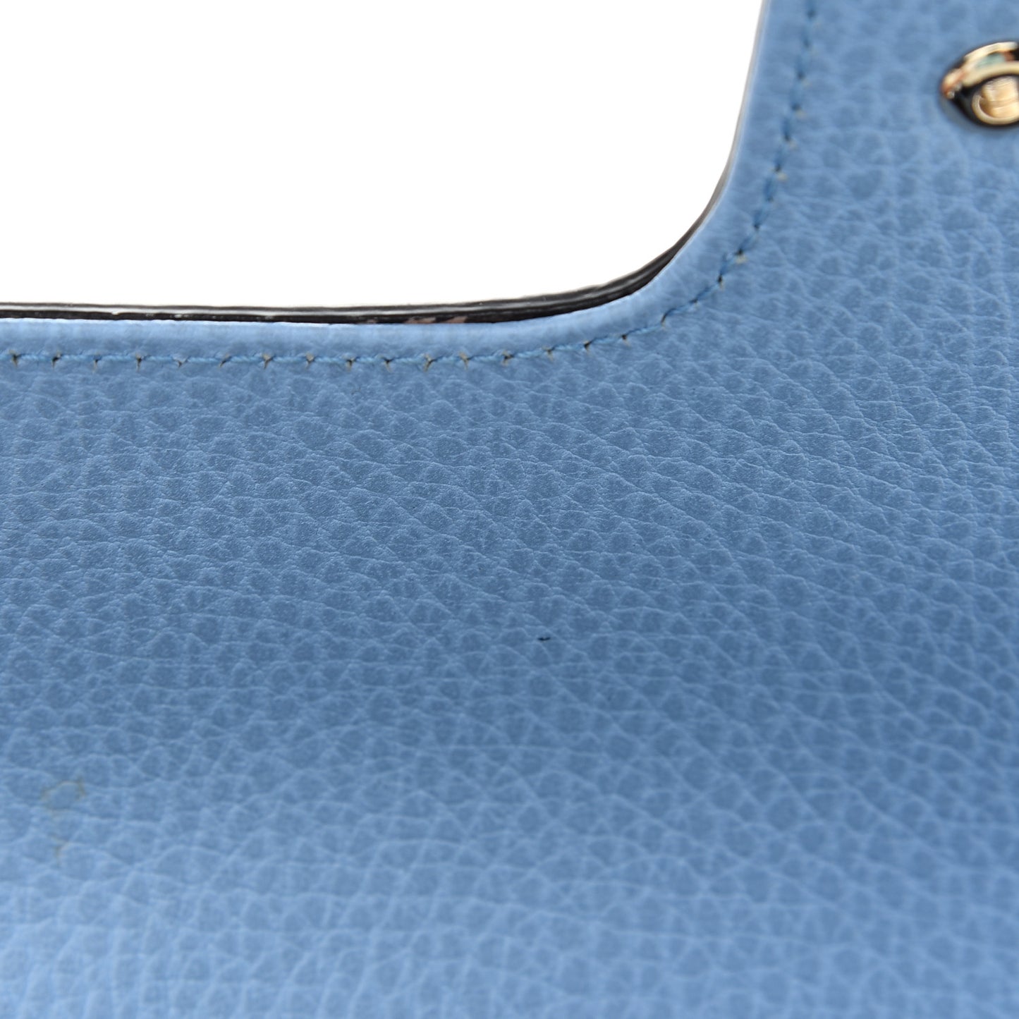 Dollar Calfskin Small Interlocking G Shoulder Bag Mineral Blue