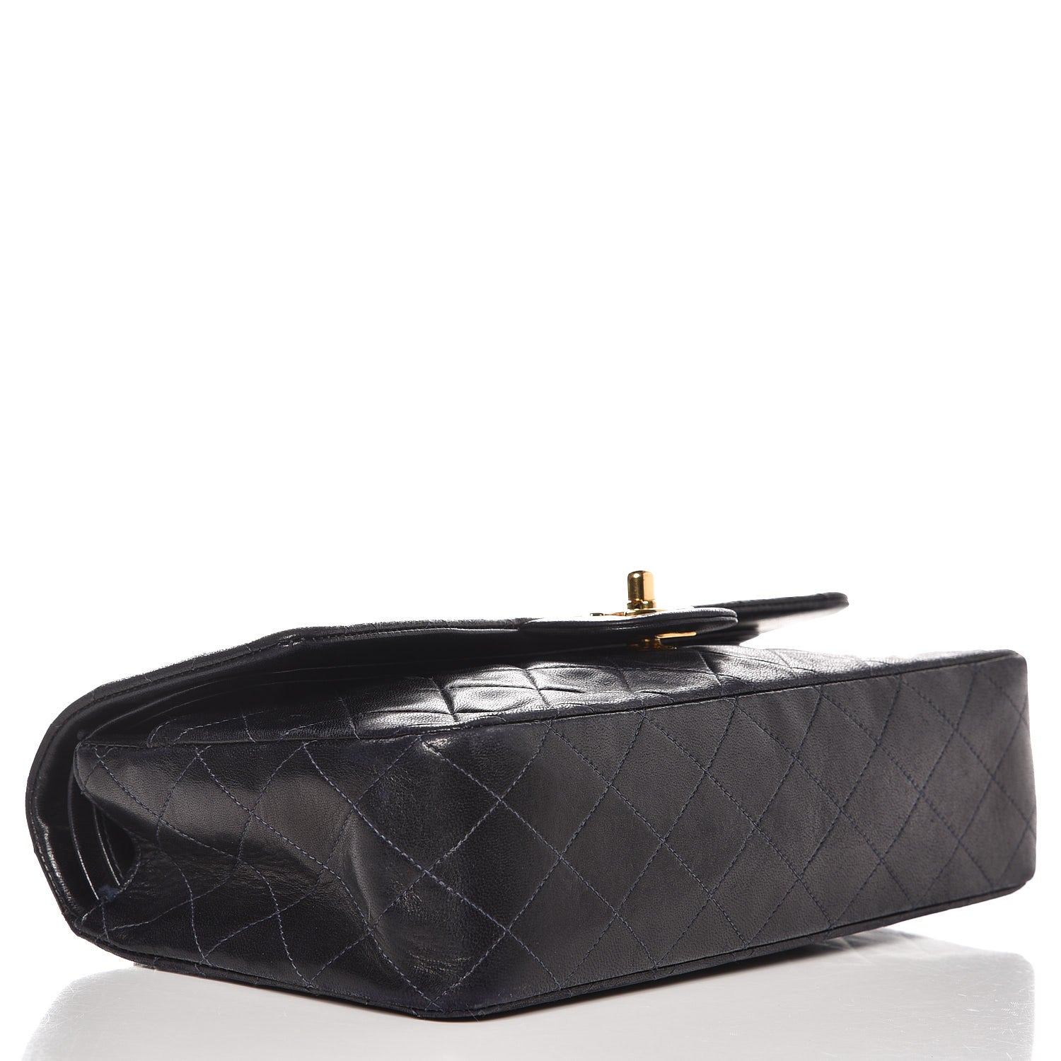 Chanel Lambskin Quilted Medium Double Flap Navy 5 of 14
