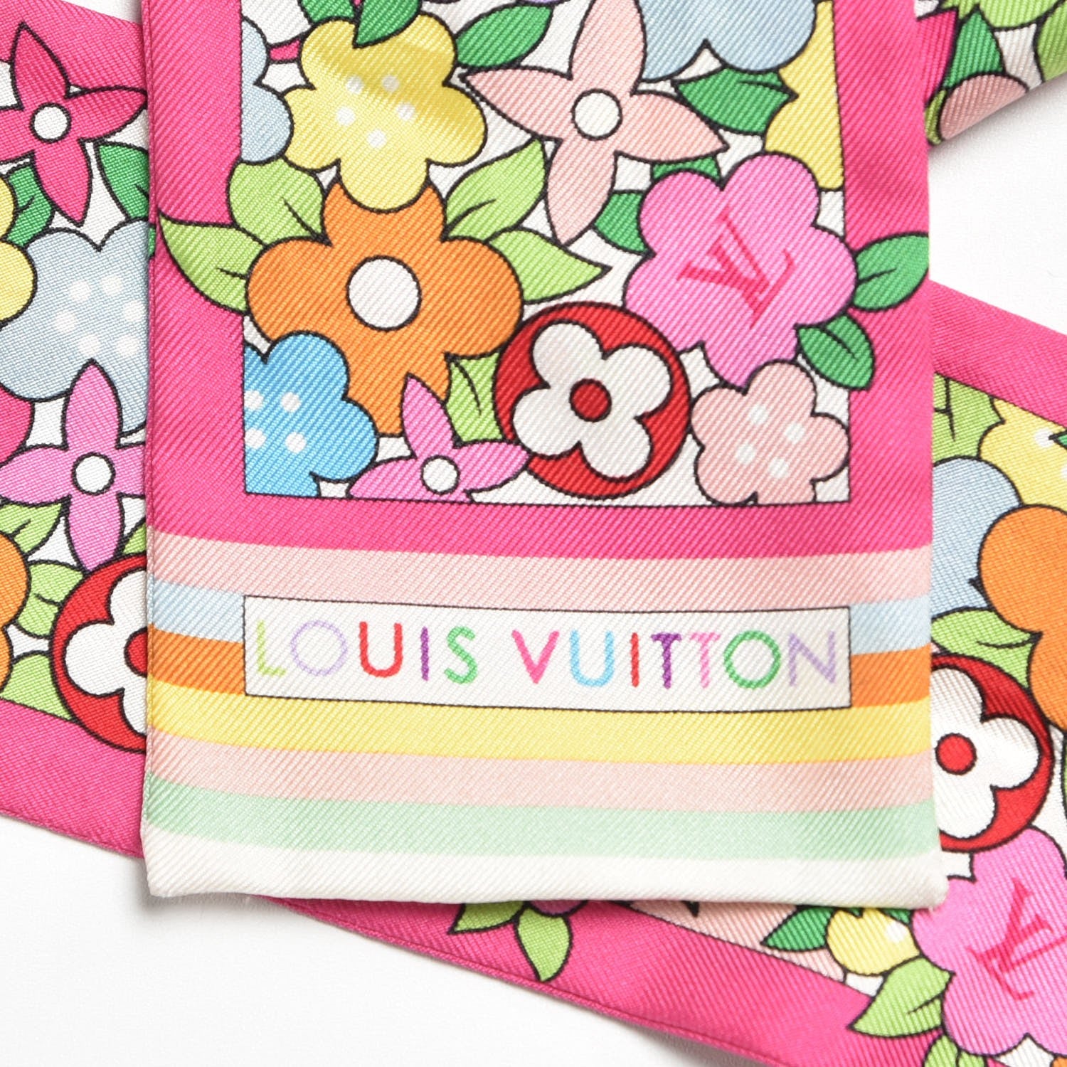 Louis Vuitton Silk Olivia Bandeau Multicolor Rosa 3 of 3