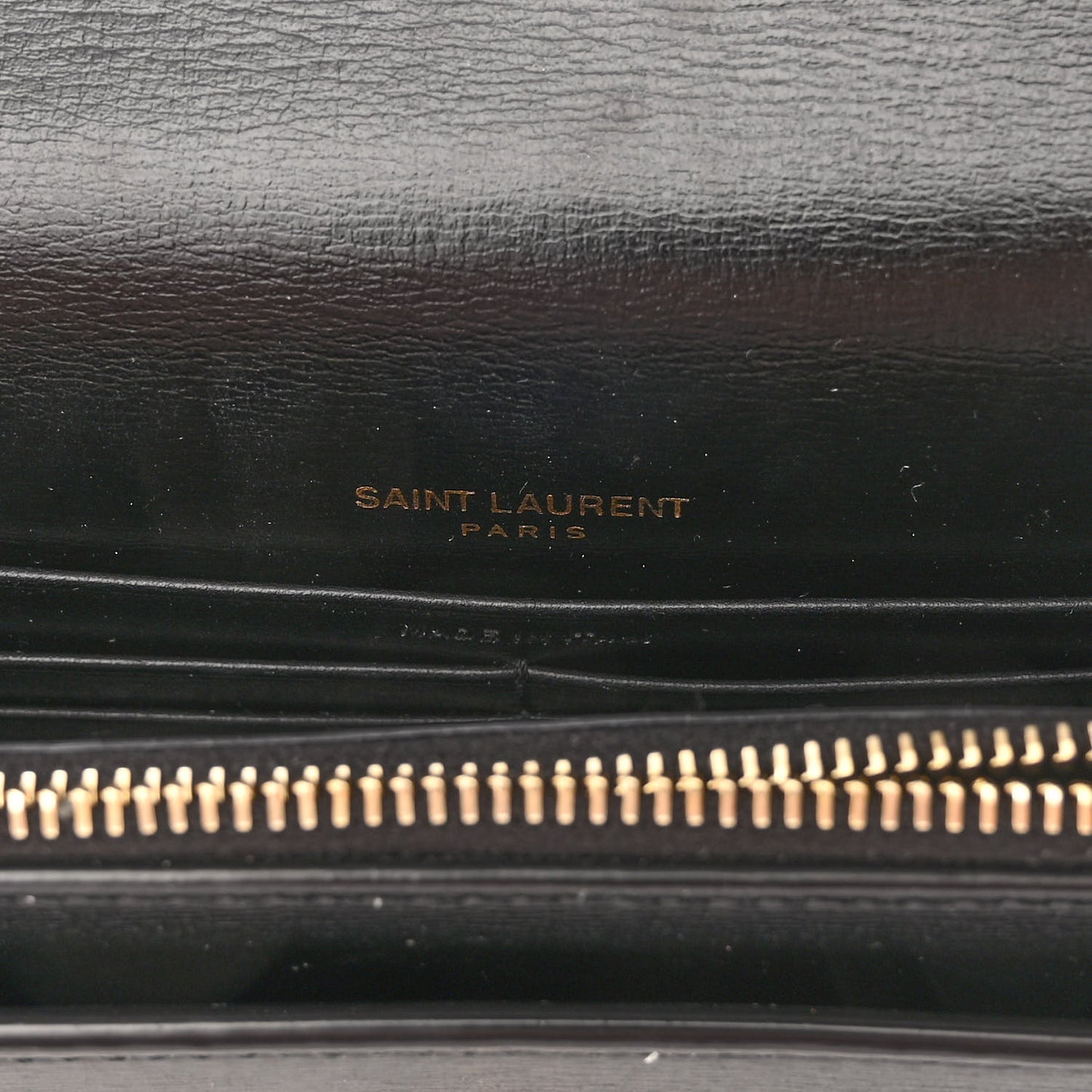 Calfskin Monogram Sunset Chain Wallet Black