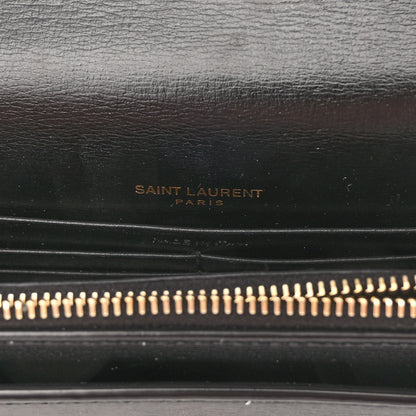 Saint Laurent Calfskin Monogram Sunset Chain Wallet Black 6 of 9