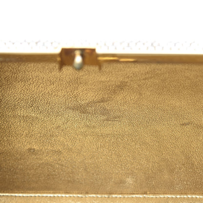 Judith Leiber Swarovski Crystal Minaudiere Clutch Gold Silver 14 of 19