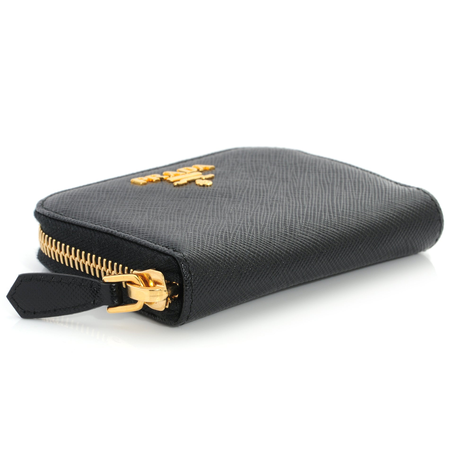 Prada Saffiano Metal Coin Purse Nero Black 3 of 8