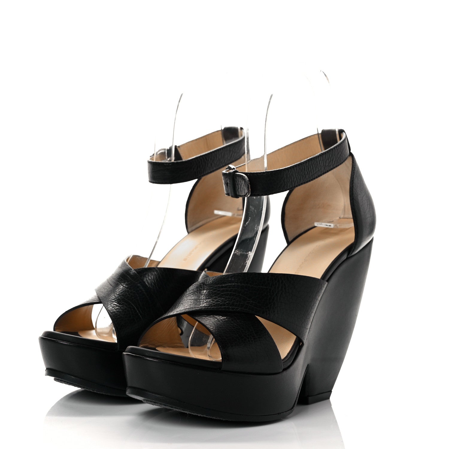Balenciaga Lambskin Wedge Sandals 36 Black 5 of 18