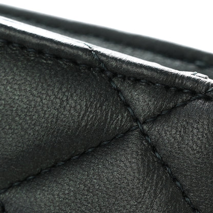 Chanel Iridescent Lambskin Quilted Top Handle Flap Clutch With Chain Dark Green 11 of 13