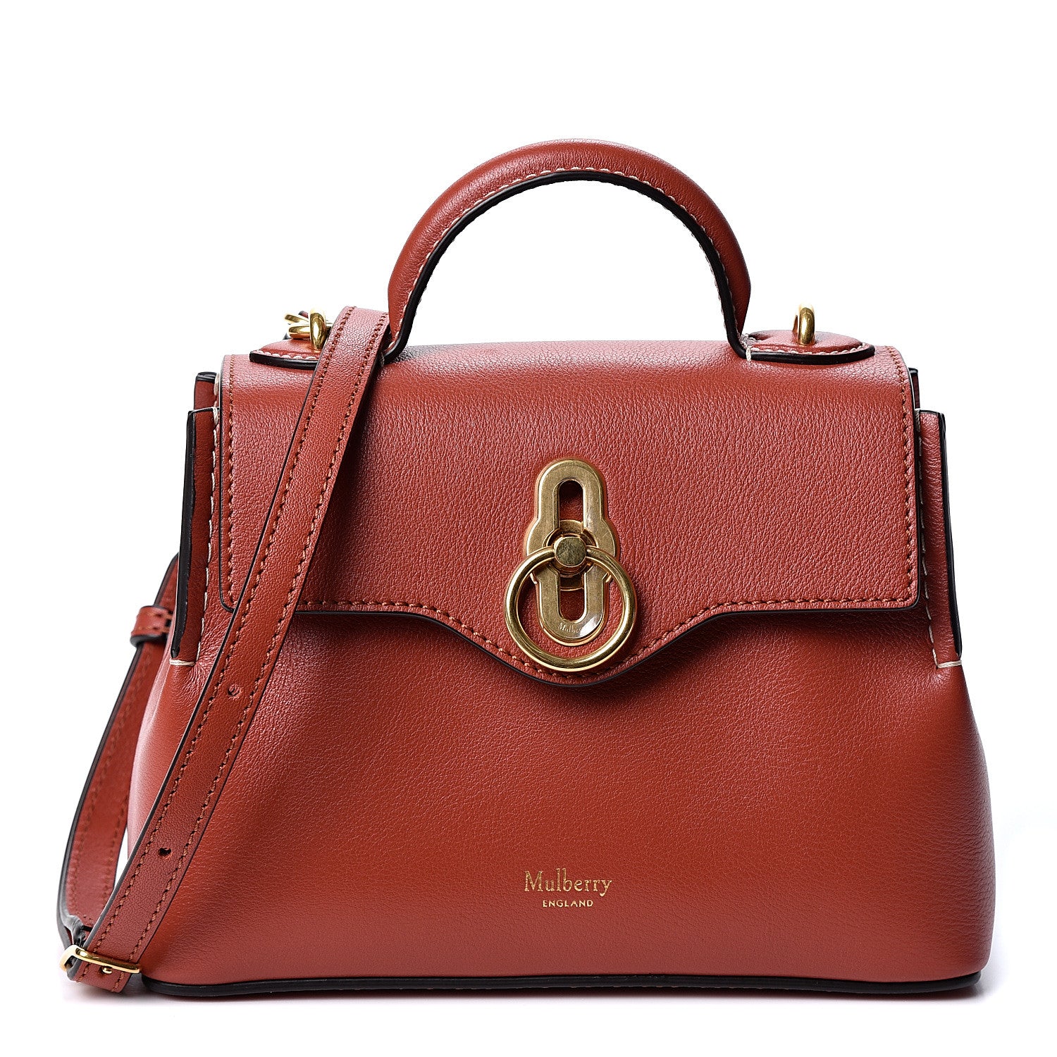 Mulberry Silky Calfskin Micro Seaton Rust 1 of 8