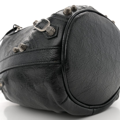 Balenciaga Agneau Arena Le Cagole Bucket Bag XS Black 10 of 11