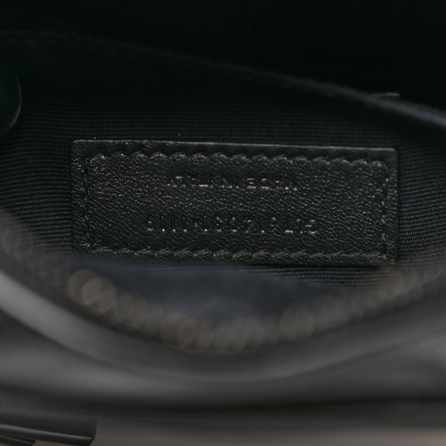 Calfskin Matelasse Monogram Lou Belt Bag Black