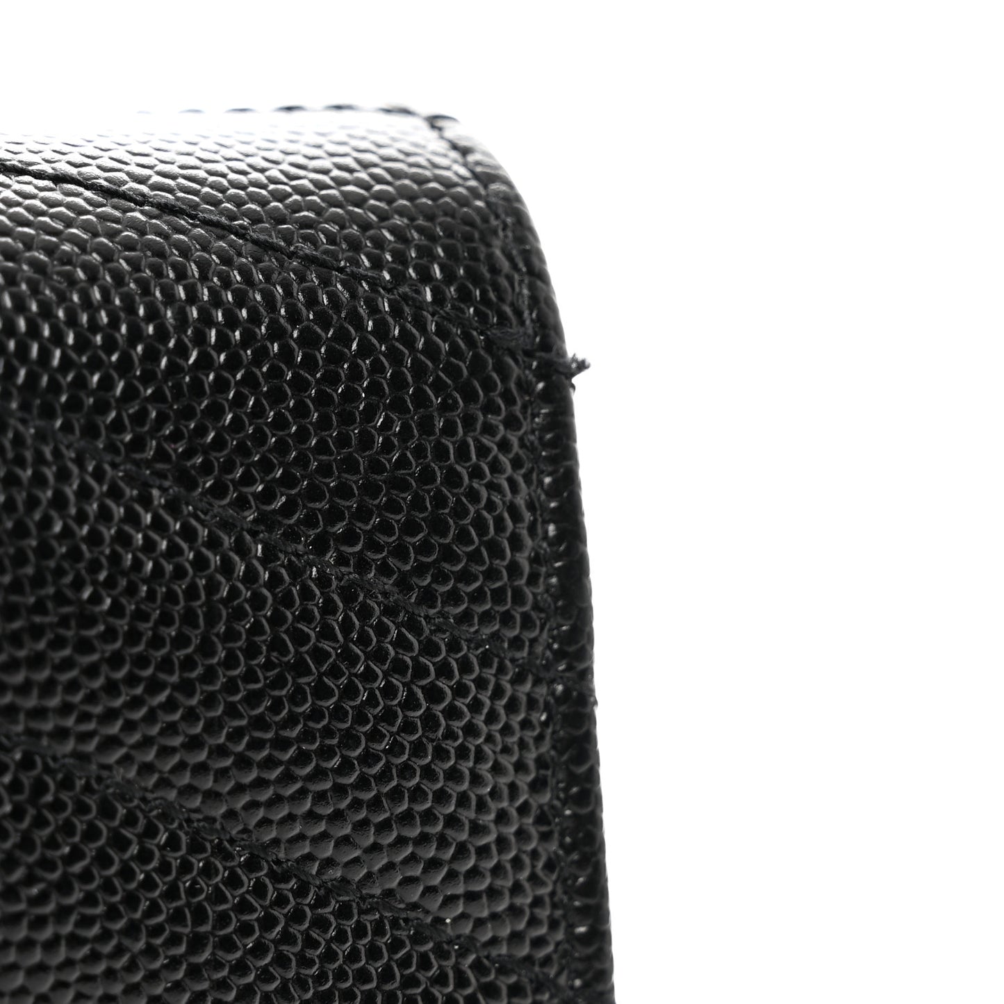 Grain De Poudre Matelasse Chevron Monogram Flap Wallet Black