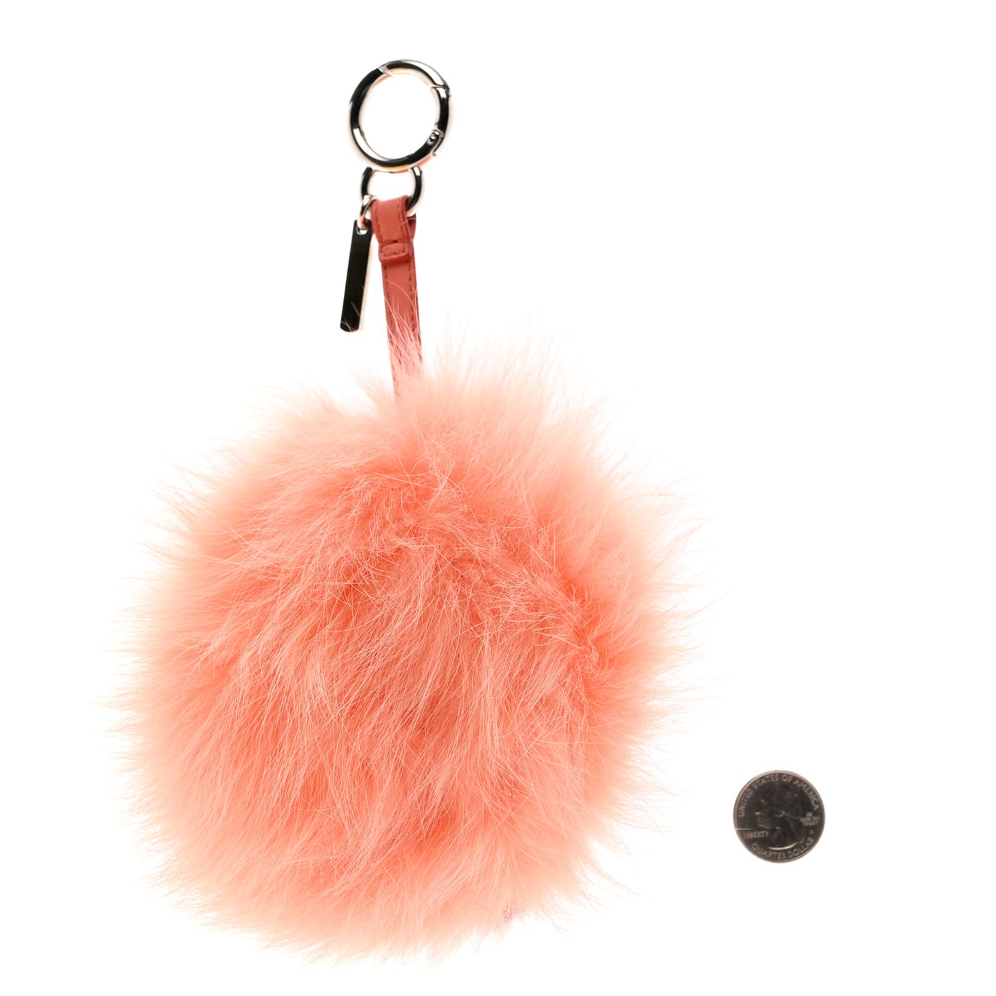 Fox Fur Y ABCharm Bag Charm Pink Black
