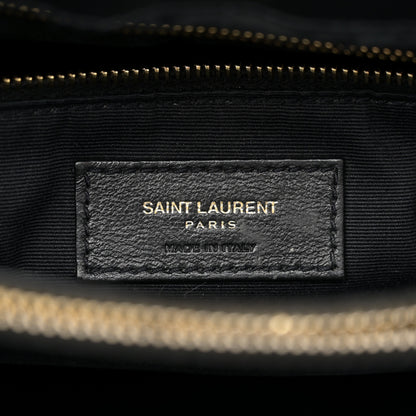 Saint Laurent Calfskin Y Quilted Monogram Medium Loulou Chain Satchel Black 6 of 13