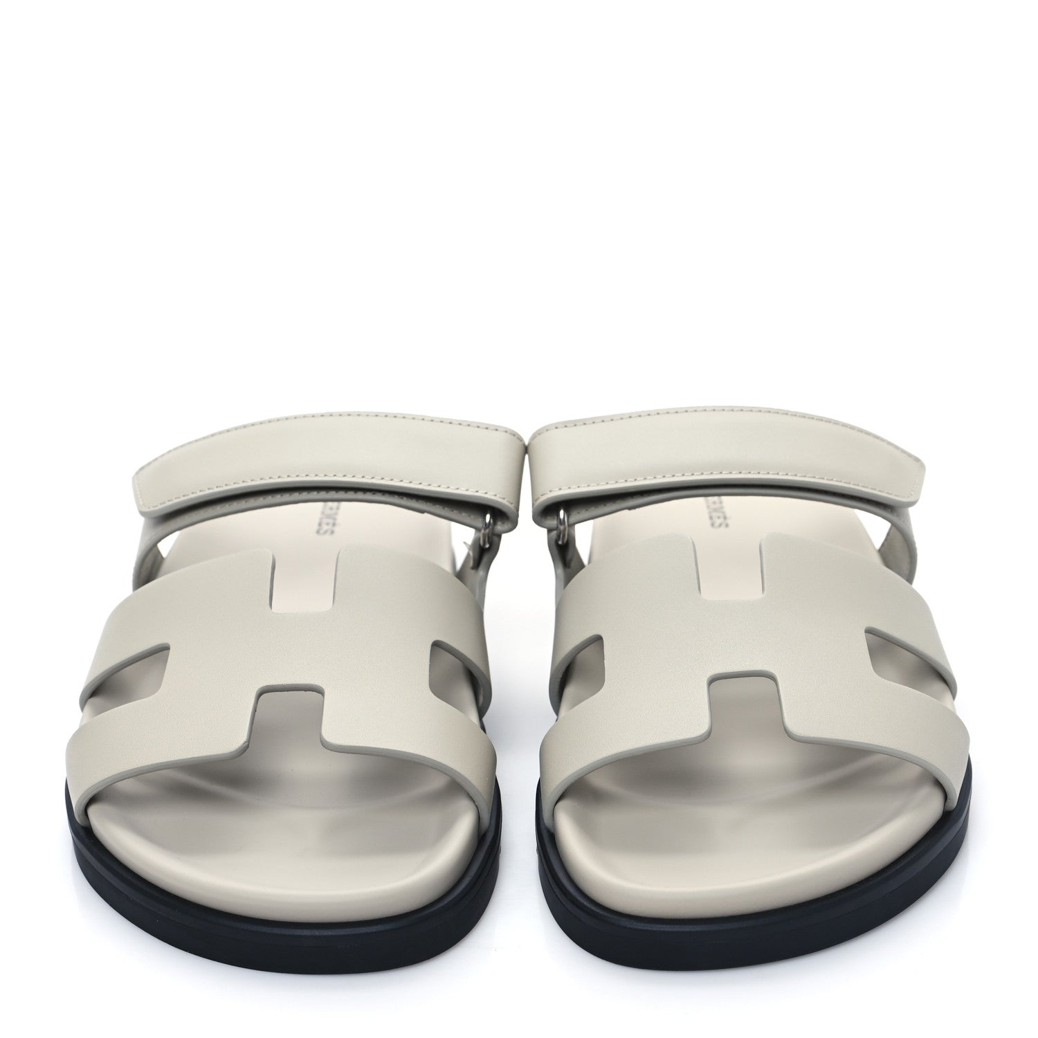 Hermes Calfskin Womens Chypre Sandals 40 Beige Esquisse 2 of 8