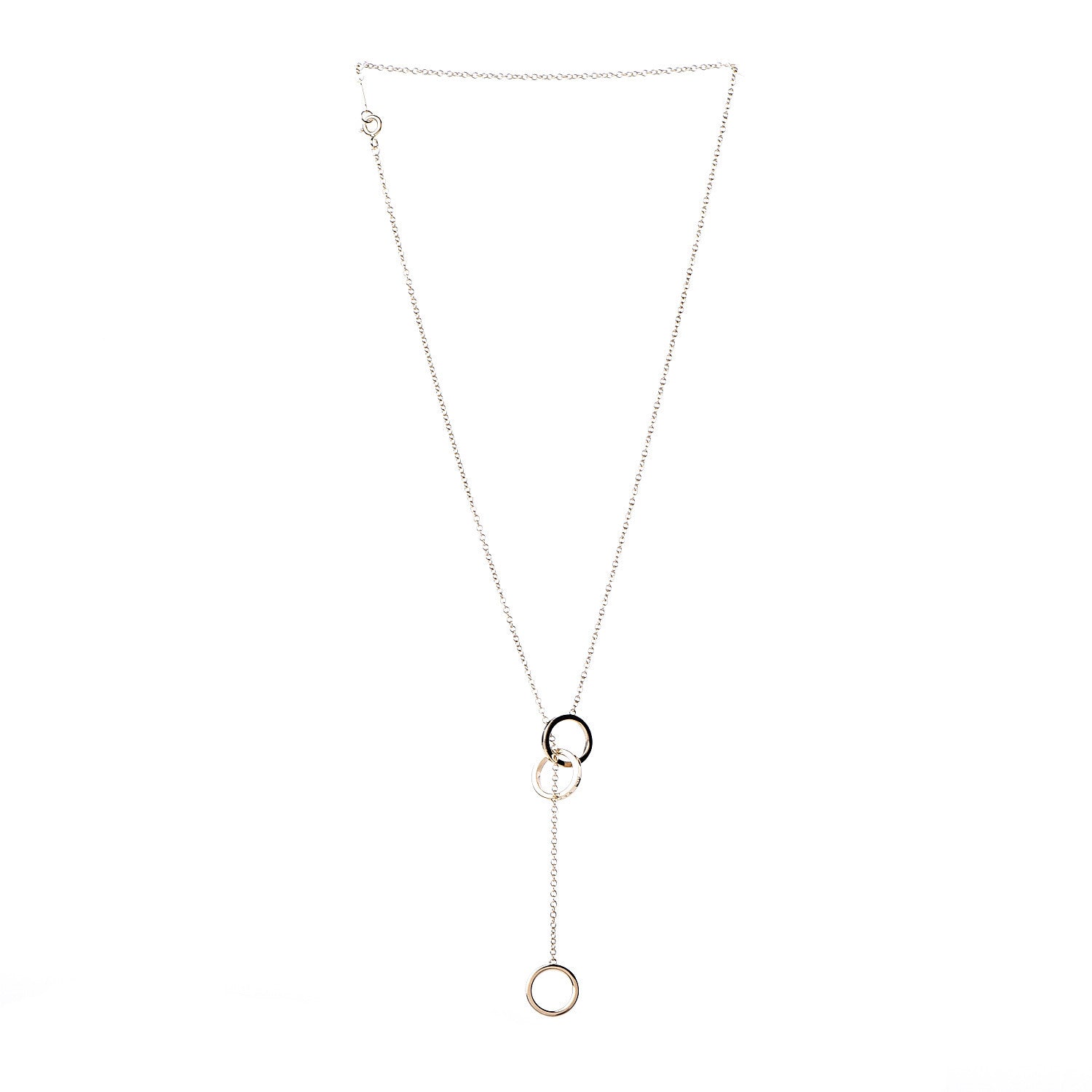 Tiffany 18K Yellow Gold 1837 Interlocking Circles Lariat Necklace 3 of 7