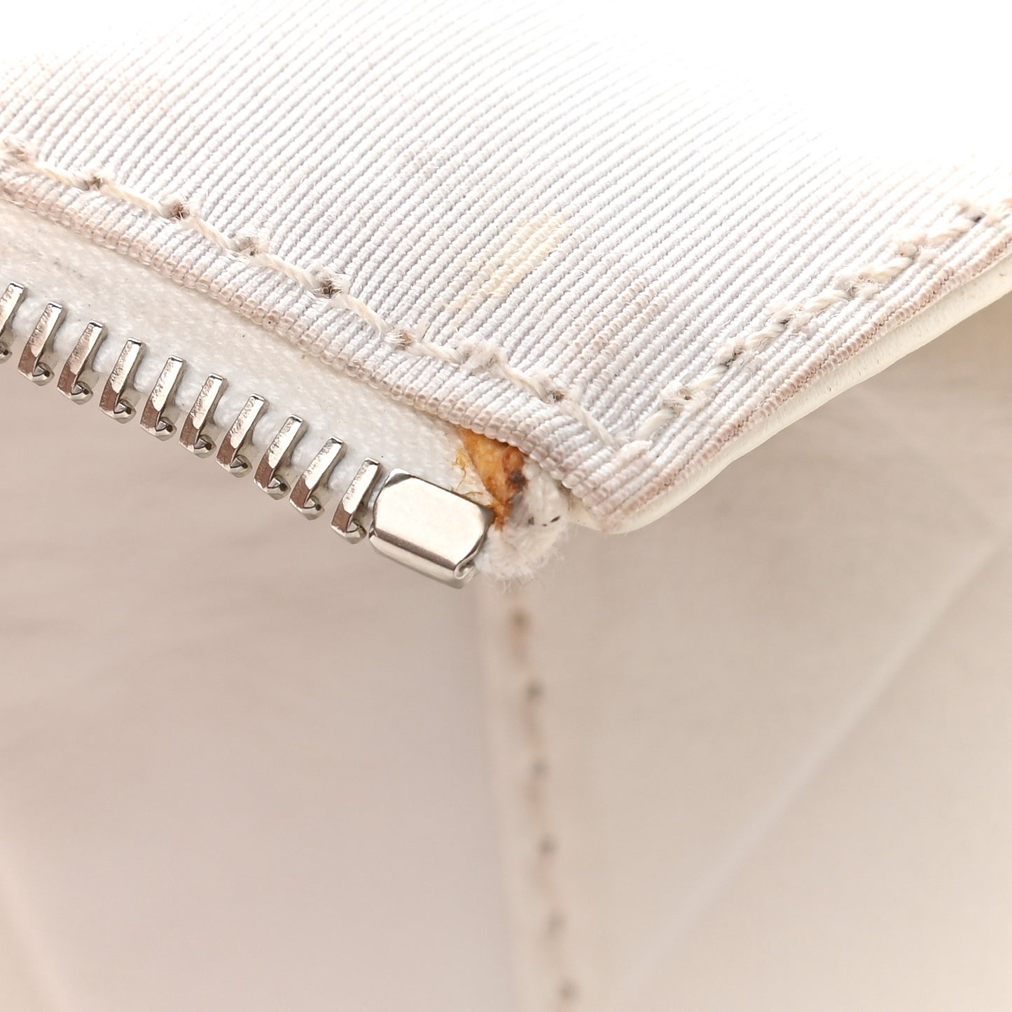 Calfskin CC Chevron All Day Long Tote White