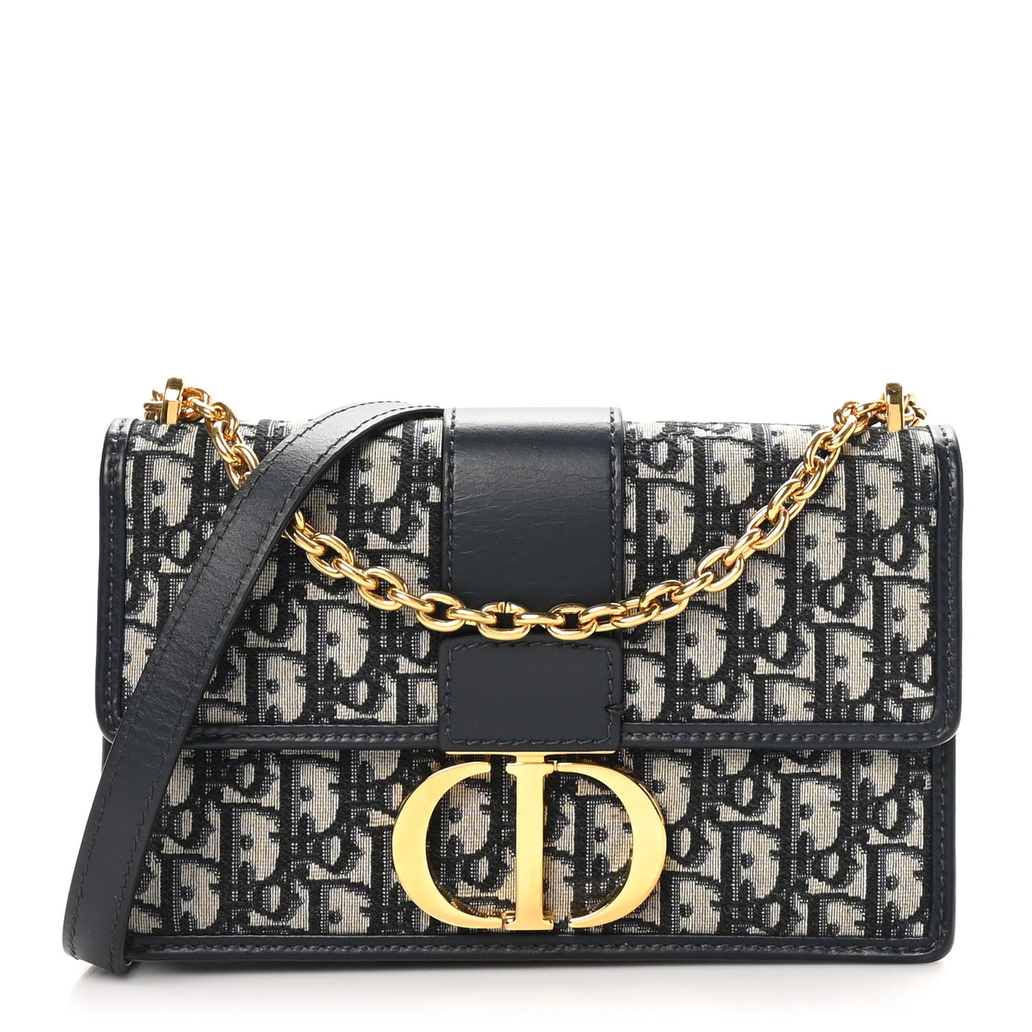 Oblique 30 Montaigne Chain Flap Bag Blue