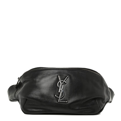 Saint Laurent Calfskin Monogram Belt Bag Black 1 of 19