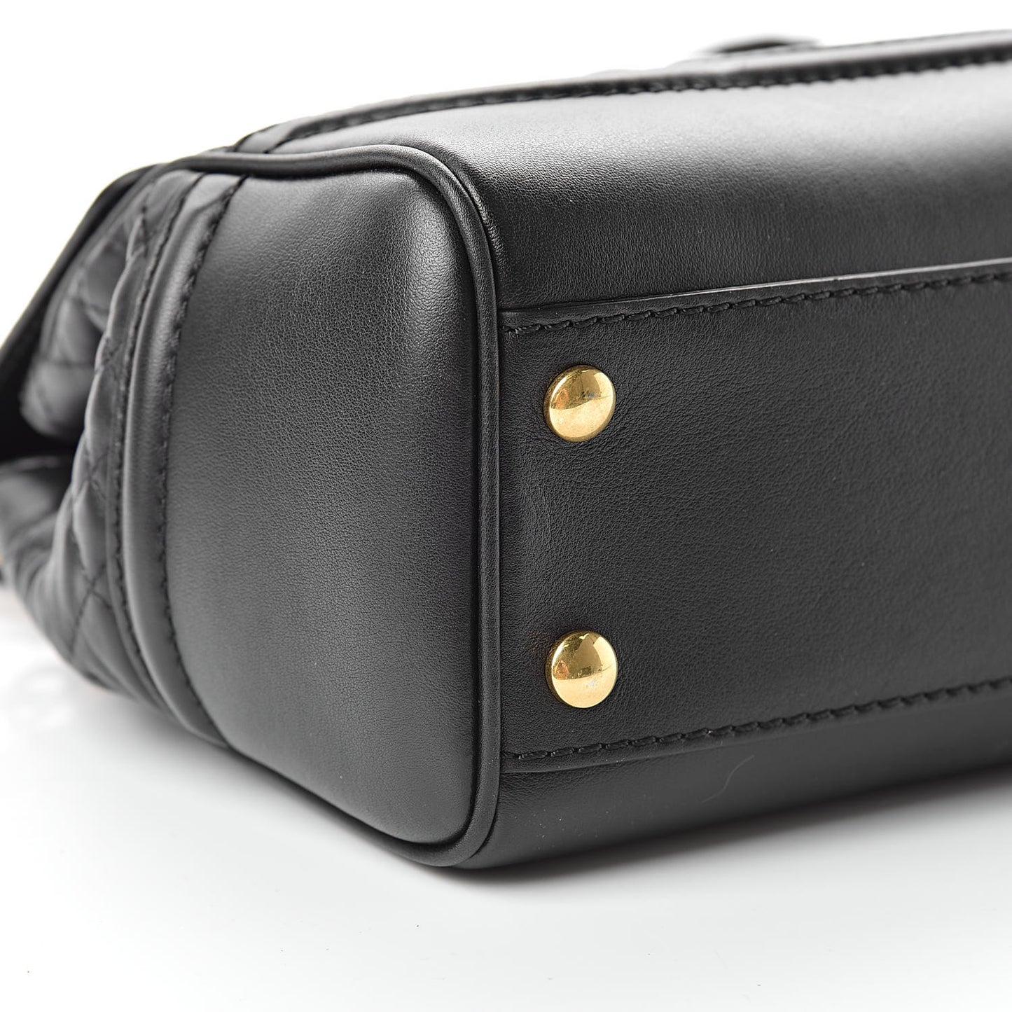Vitello Quilted Medium Palazzo Empire Bag Black
