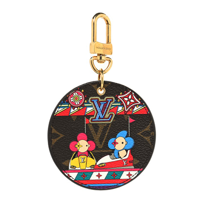 Louis Vuitton Monogram 2020 Christmas Animation Bumper Cars Bag Charm Key Ring Coquelicot 1 of 4