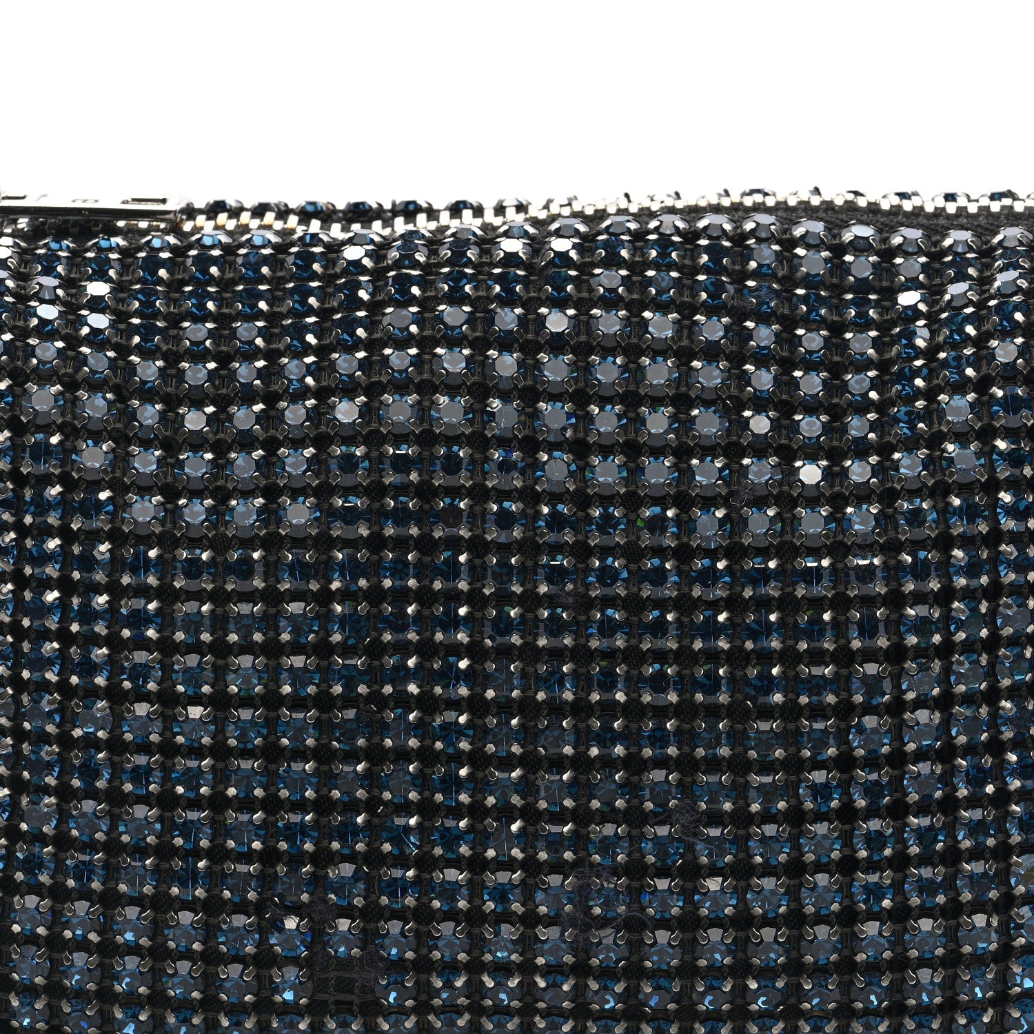 Alexander Wang Mesh Crystal Rhinestone Mini Heiress Pouch Navy 7 of 11