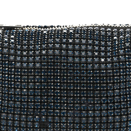 Alexander Wang Mesh Crystal Rhinestone Mini Heiress Pouch Navy 7 of 11