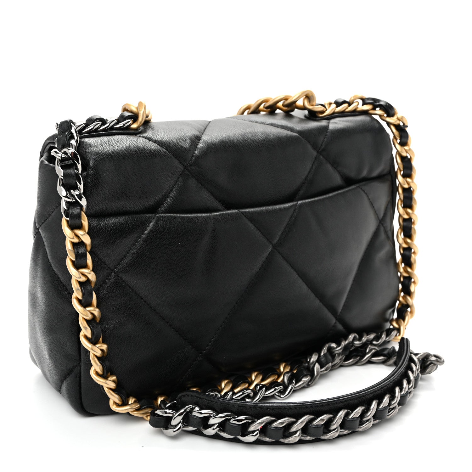 Chanel Goatskin Quilted Medium Chanel 19 Flap Black 3 of 11