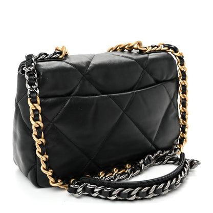 Chanel Goatskin Quilted Medium Chanel 19 Flap Black 3 of 11