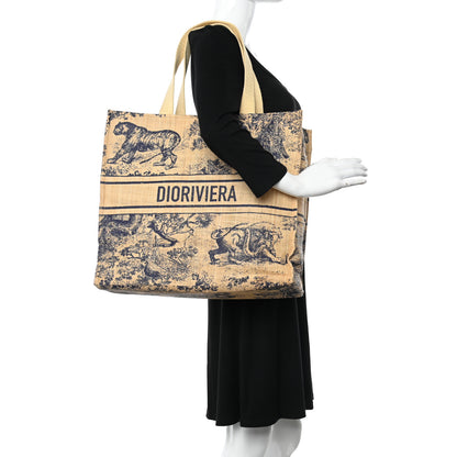 Christian Dior Straw Dioriviera Tote Beige 2 of 13