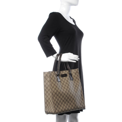 Gucci GG Plus Monogram Small Vertical Tote Dark Brown 2 of 16