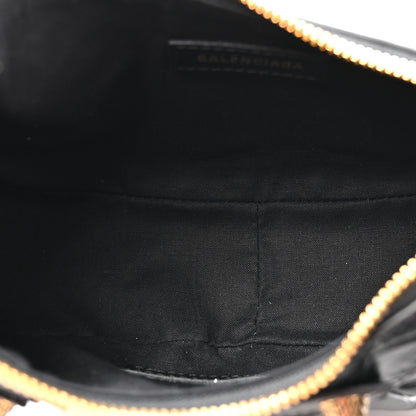 Balenciaga Extra Supple Calfskin Crocodile Embossed Le Cagole Shoulder Bag XS Black 6 of 11