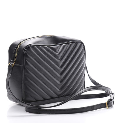 Saint Laurent Calfskin Matelasse Monogram Lou Camera Bag Black 3 of 13