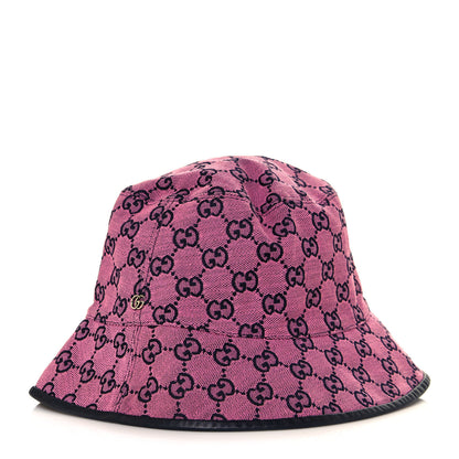 Gucci Monogram Multicolor New Sakai Calfskin Bob Malibu Bucket Hat M Parma Violet Blue 1 of 10