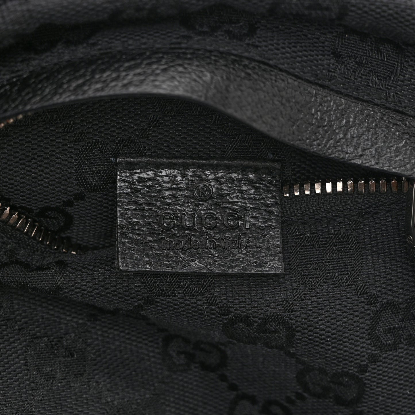 GG Monogram Double Pocket Belt Bag Black