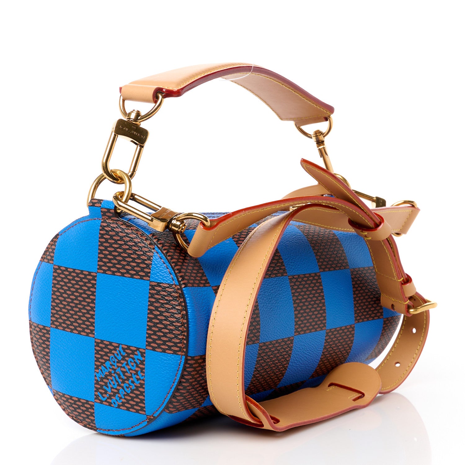 Louis Vuitton Damier Pop Soft Polochon PM Blue 3 of 12