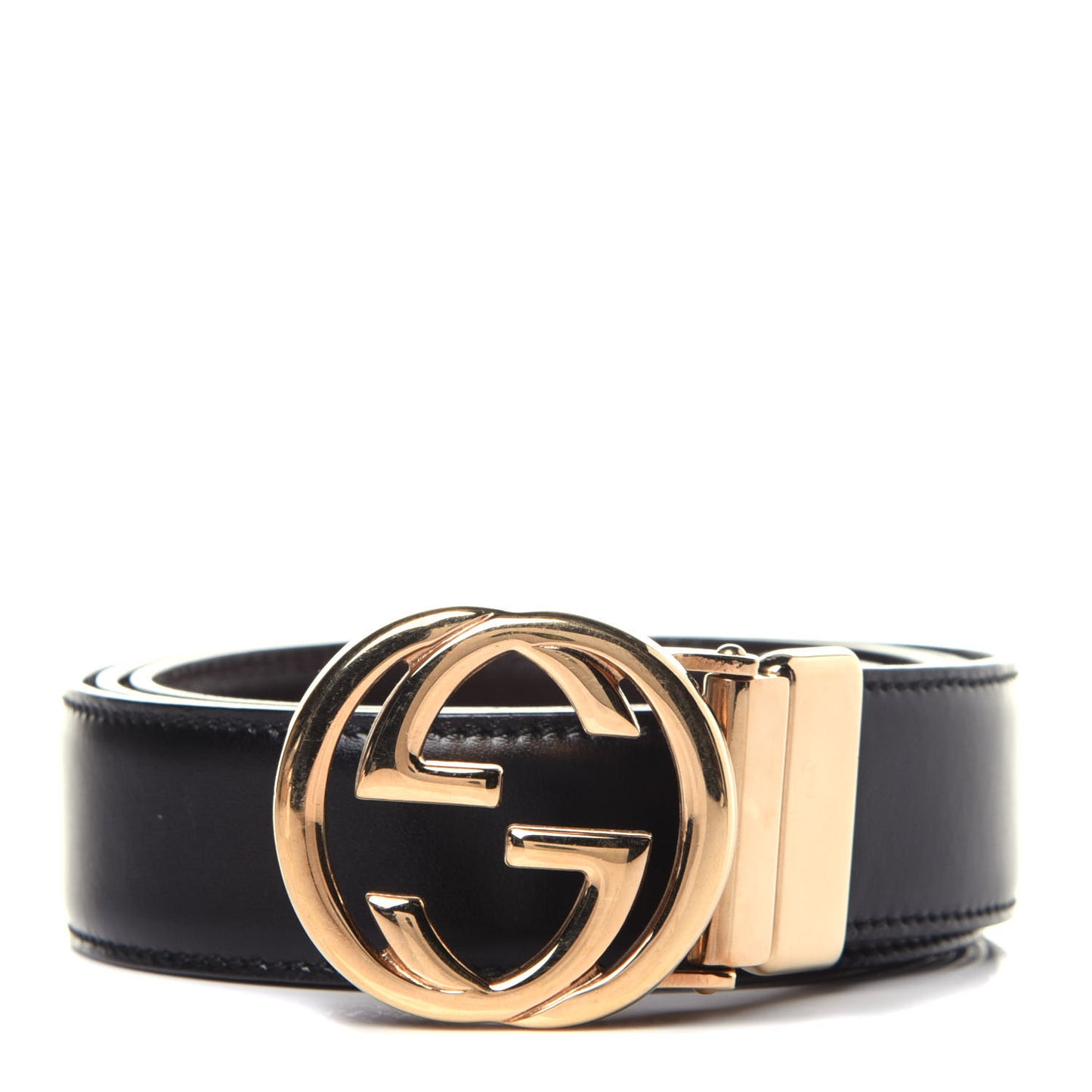 Calfskin Interlocking G Reversible Belt 90 36 Black Brown