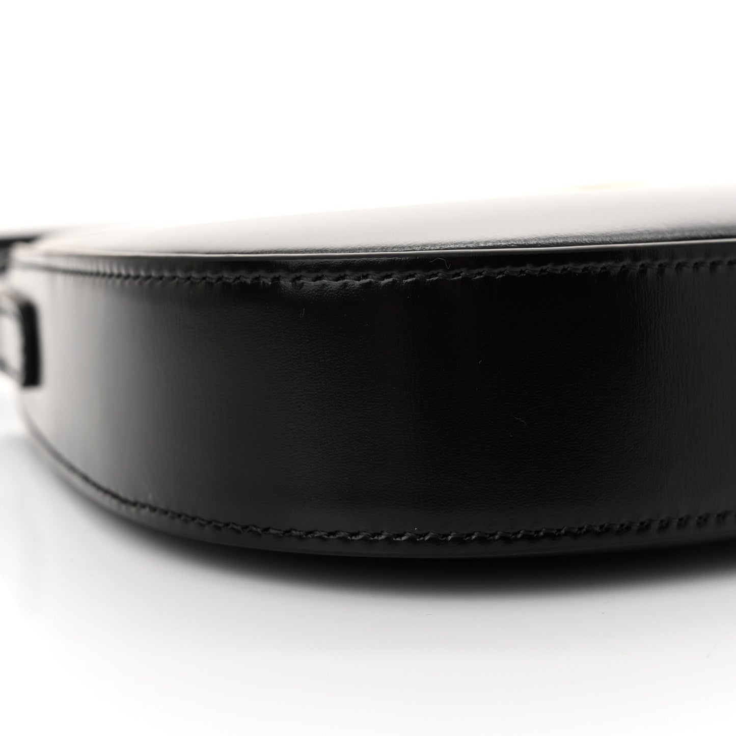 Shiny Calfskin Medium Tilly Triomphe Shoulder Bag Black