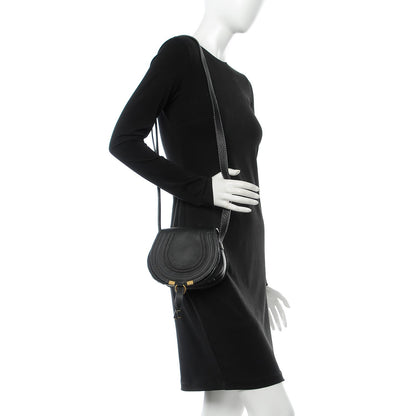 Chloe Calfskin Mini Marcie Round Crossbody Bag Black 2 of 9
