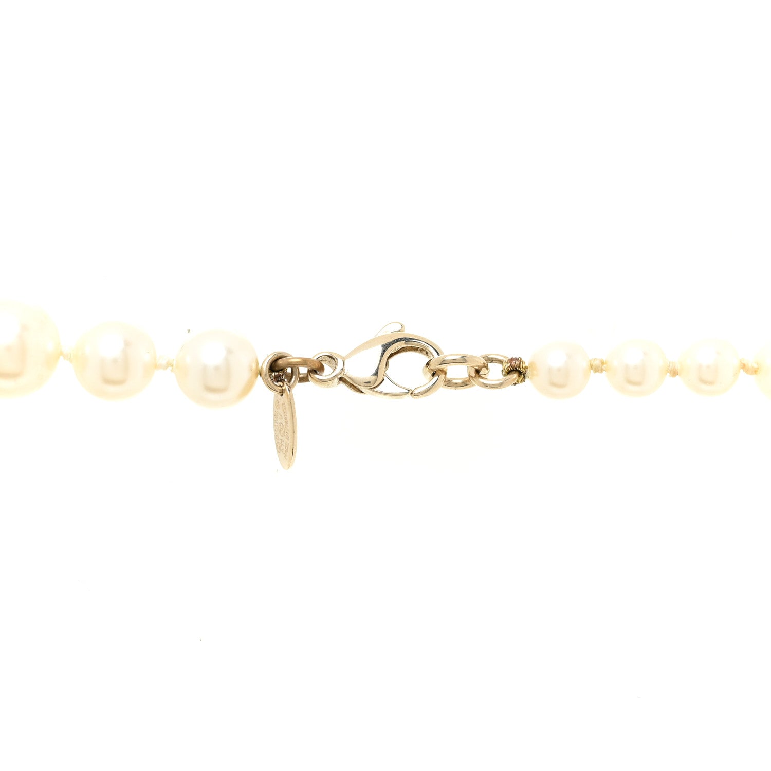 Chanel Pearl CC Necklace Light Gold 5 of 6