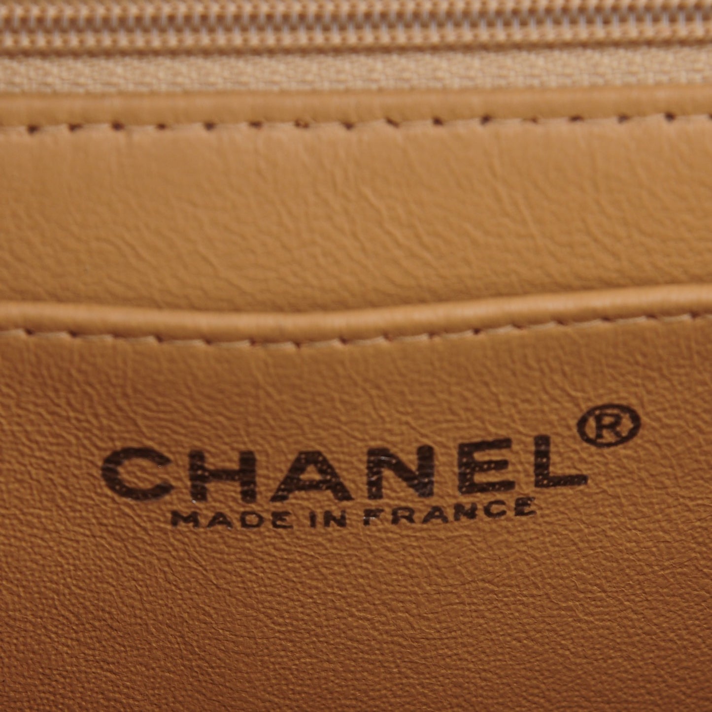 Jersey Quilted Jumbo Single Flap Beige