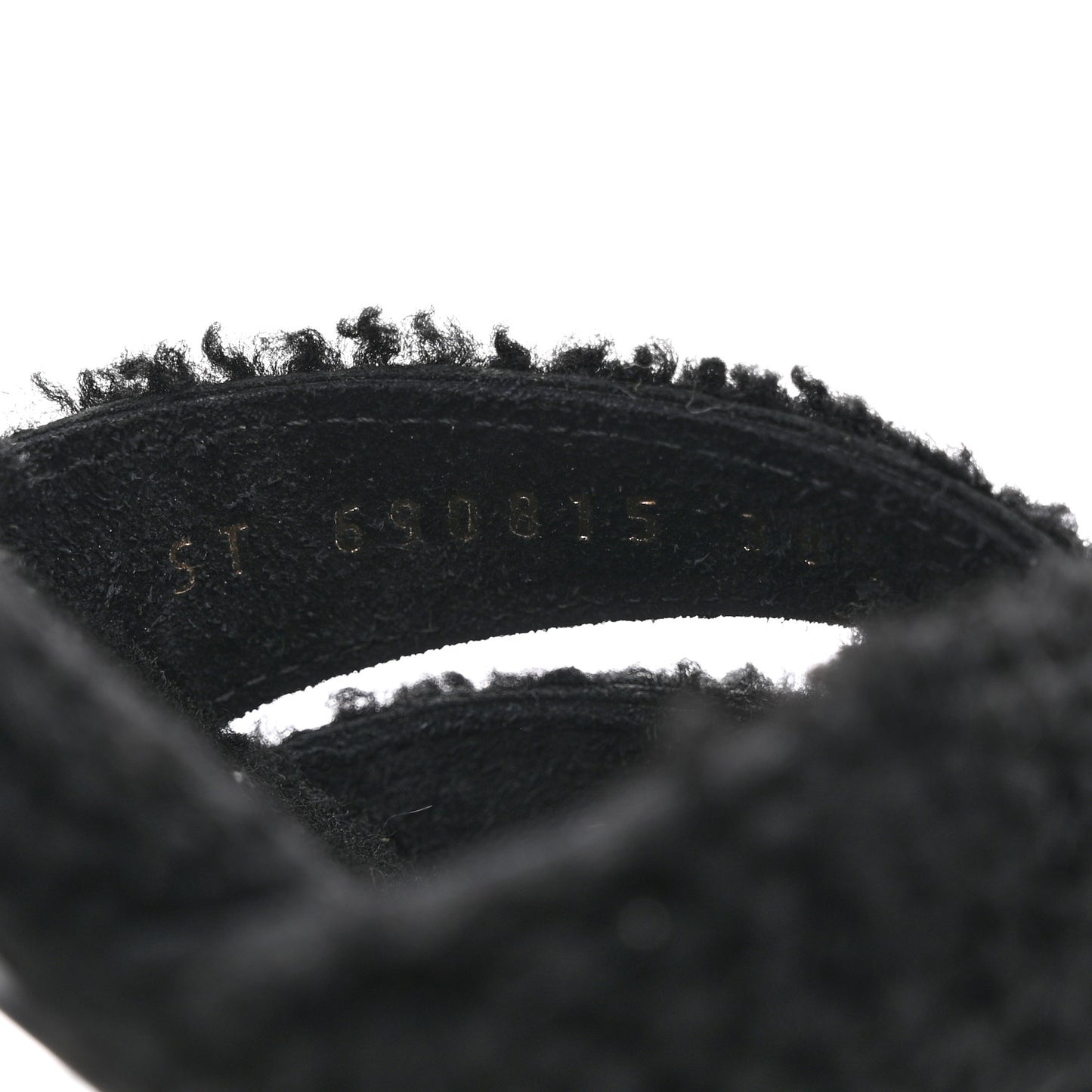 Shearling Tribute Flat Mules 38.5 Black