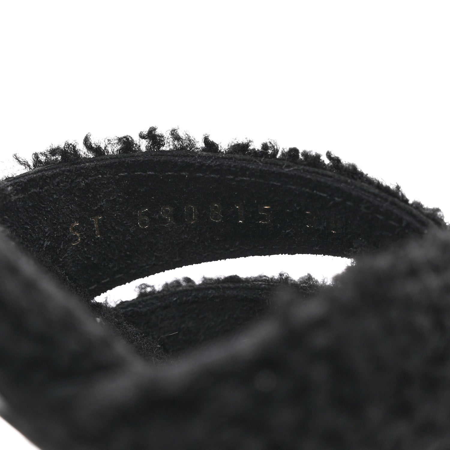 Saint Laurent Shearling Tribute Flat Mules 38.5 Black 8 of 13