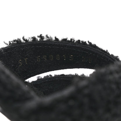 Saint Laurent Shearling Tribute Flat Mules 38.5 Black 8 of 13