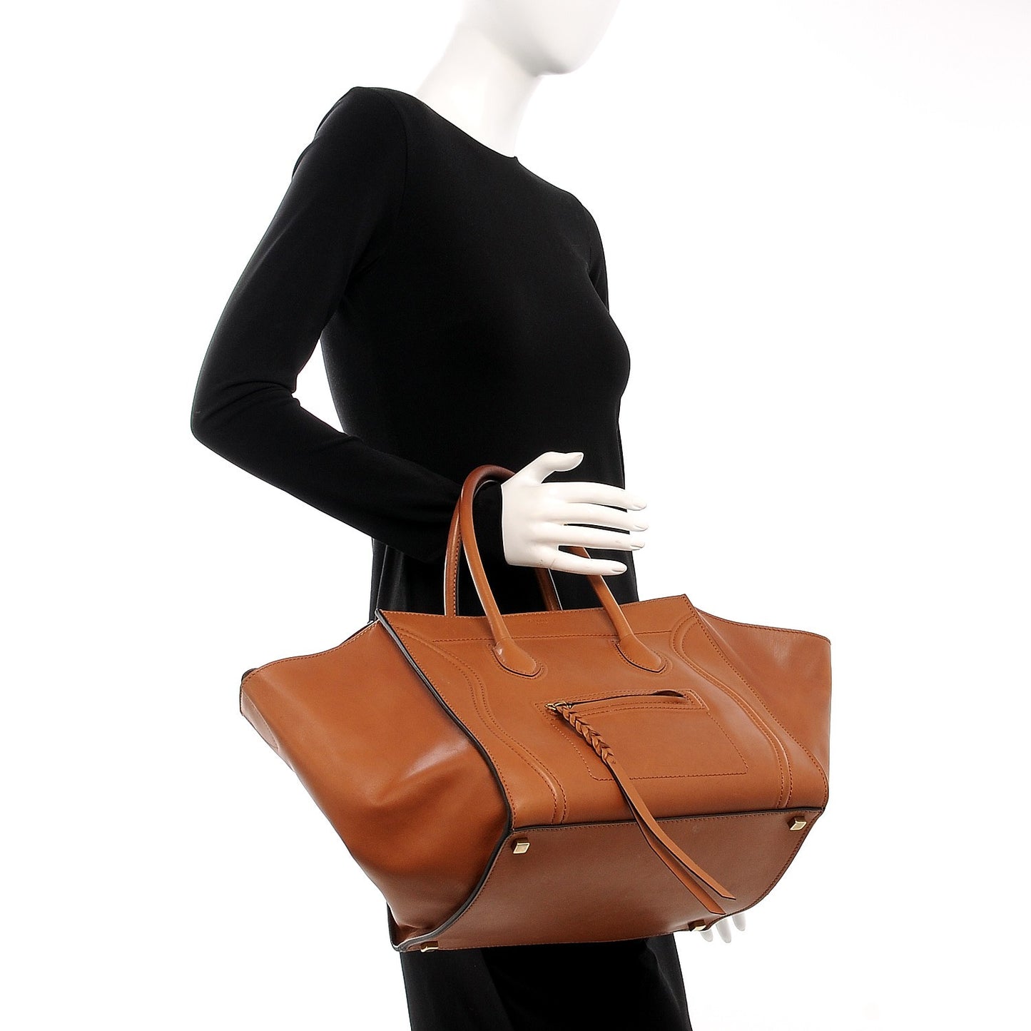 Natural Calfskin Medium Phantom Luggage Tan