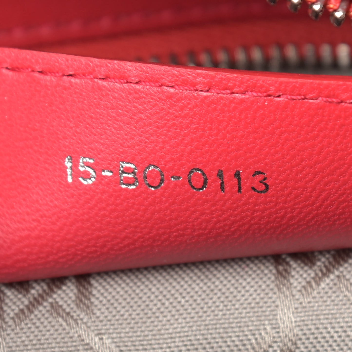 Lambskin Cannage Medium Lady Dior Red