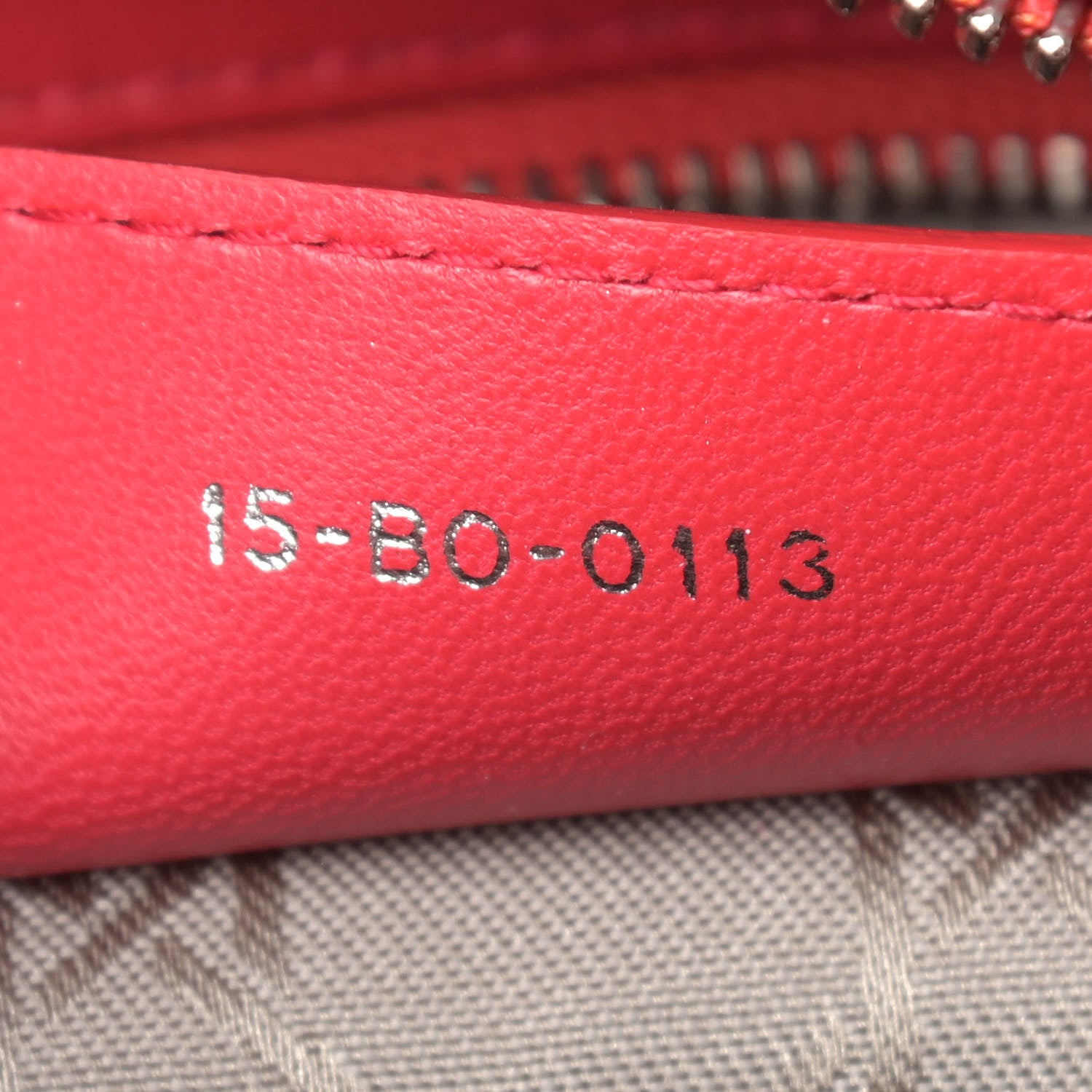 Christian Dior Lambskin Cannage Medium Lady Dior Red 9 of 9