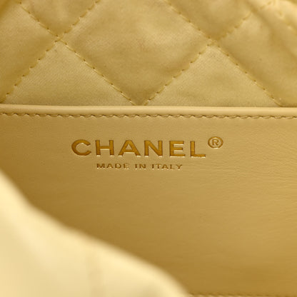 Chanel Shiny Calfskin Quilted Mini Chanel 22 Light Yellow 7 of 10