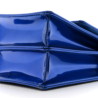 Christian Dior Metallic Calfskin Studded Vertical Diorama Blue 10 of 12