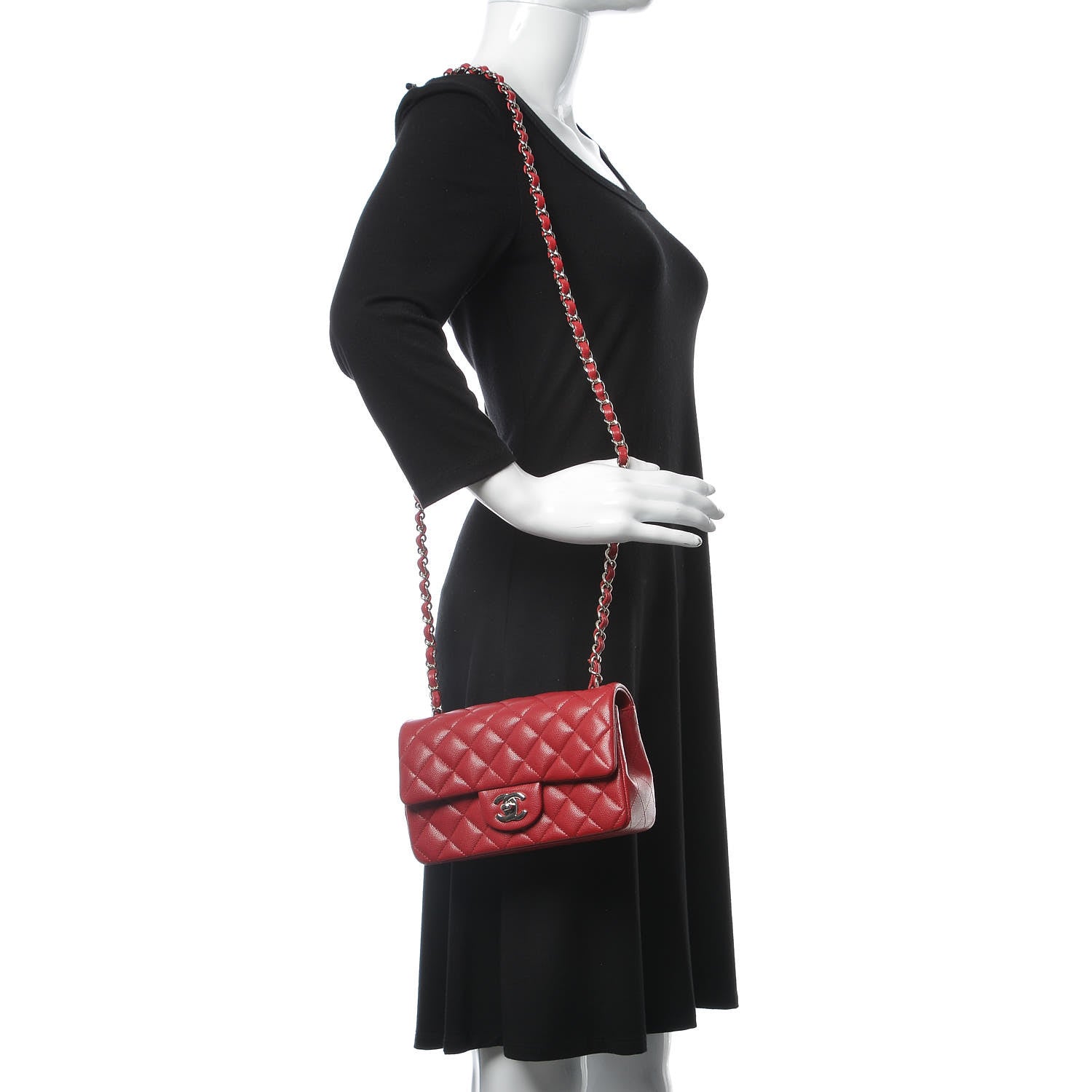 Chanel Caviar Quilted Mini Rectangular Flap Pink 2 of 8